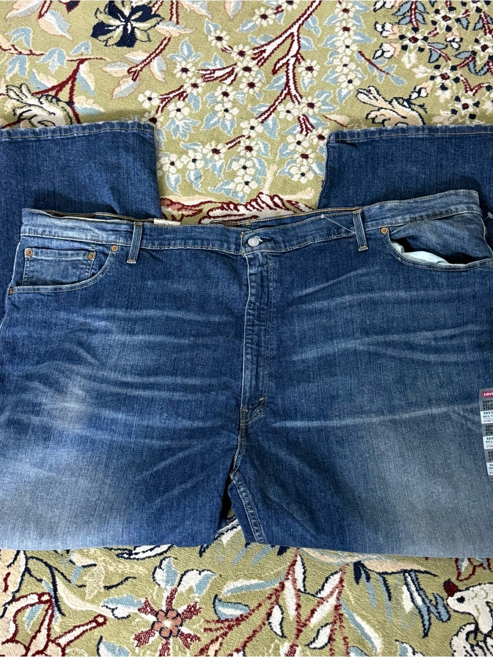 Levis 559 Jeans Mens 56x32 Blue Relaxed Straight Fit Denim Medium Wash Cotton